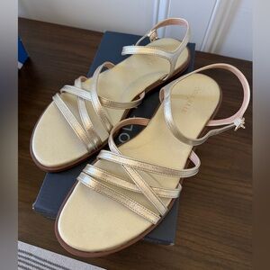 Cole Haan Soft Gold Strappy Sandals